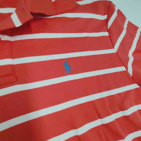Polo by Ralph Lauren Polo Classic Preppy Sleeve Red White Stripes Cotton Mens L - Picture 9 of 14